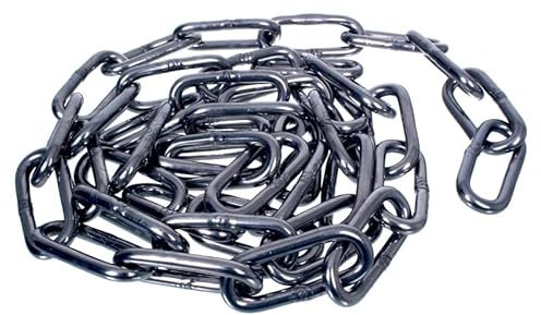NAJDER Edelstahlkette 5m, Edelstahl Ketten, Sicherungskette, Kette Hängesessel, Absperrketten, Max 1000kg, Langglied 5mm x 5m, DIN 763, Dicke 5mm, Edelstahl A4, Inox, AISI 316, Premium Qualität