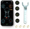 DoHome Tire Pressure Monitoring Wireless TPMS Monitor System with 4 External Sensors, Real-Time Monitoring Pressure and Temperature Display on APP for Car RV SUV