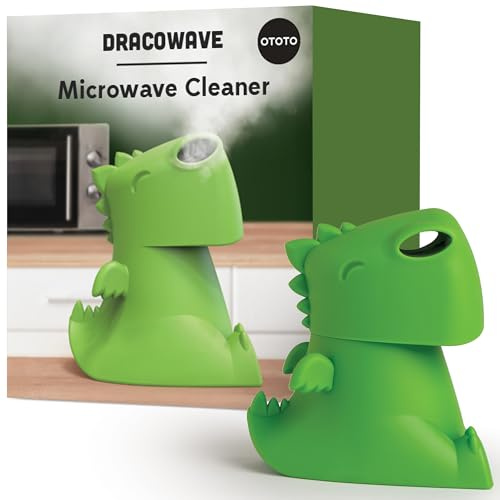 OTOTO NEW Dracowave Microwave Cleaner - Dragon Microwave Steam Cleaner, Cleans Grime in Minutes with Water and Vinegar - Cute Kitchen Gifts Accessories, Funny Kitchen Gadgets, White Elephant Gifts