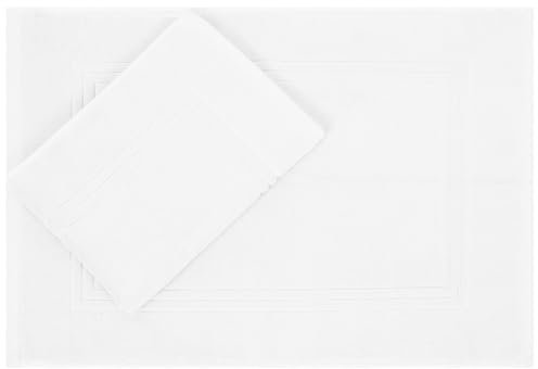 Betz 2 Stück Luxus Badvorleger Badematte Duschvorlage Gold Größe 60x100 cm Qualität 950g/m² 100% Baumwolle Farbe weiß