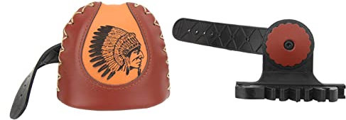 YFSAN Pfeilköcher, Schnellverschlusssystem, 4 Pfeile, braunes Ledermaterial, Pfeilköcherhalter, Bogenschießen-Köcher