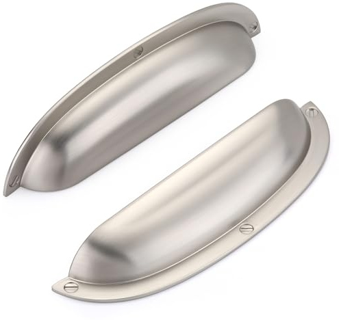 6 stycken mussla handtag silver hålavstånd 128 mm handtag för köksskåp zinklegering möbelhandtag vintage snäckhandtag