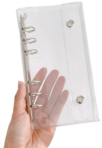 Album de cartes en PVC à 6 trous, classeur avec anneaux renforcés pour rangement de cartes photo, notes, couverture de classeur 2025