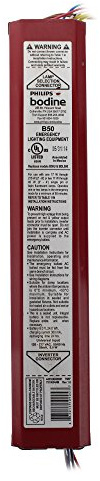 Bodine B50 Fluorescent Emergency Ballast, T5 T8, 2 Lamp, 120/277V