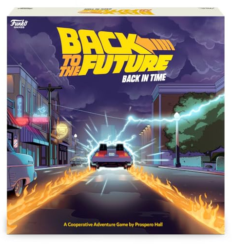 FUNKO Games - BACK TO THE FUTURE The GAME - Cooperative Adventure Board Game - For Adults and Children Ages 10 and Up - Work Together to Defeat Biff - 50 Min - 2 to 4 Players - English Version