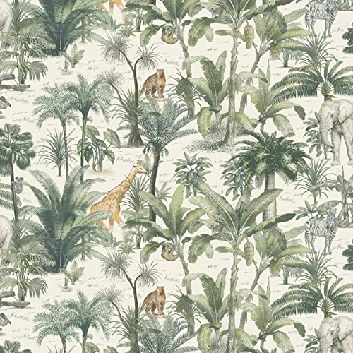 Muriva Safari Multi Wallpaper 176501 - Tropical Trees Jungle