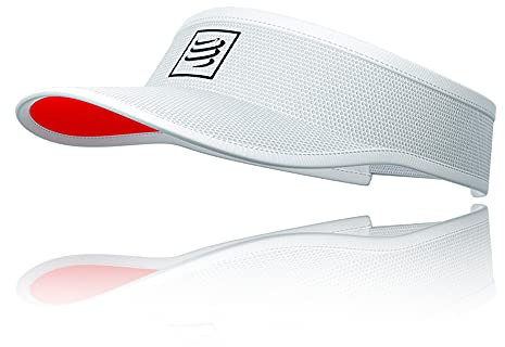 COMPRESSPORT Visor - Visier Anti-UV-Sonnenschutz - Feuchtigkeitsableitung und schnelles Trocknen von Schweiß - Einheitsgröße.