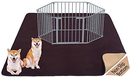 Heavy Absorbent Washable Pee Pads for Dogs 152x152 cm Reusable Puppy Pads, Waterproof Whelping Pads Dog Pen Mat, Pet Potty Training Pad for Bunny