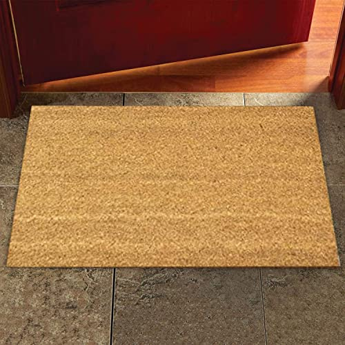 COMERCIAL CANDELA FELPUDOS Y ALFOMBRAS Felpudo para Puerta de Casa de Fibra de Coco Liso de 17 mm Antideslizante (120_x_180 CM)