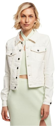 Urban Classics Damen Jeansjacke Ladies Organic Denim Jacket, Farbe offwhite raw, Größe M