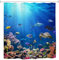 goodbath Duschvorhang 180x200 cm, Ozean Fisch Anti Schimmel Stoff wasserdichte Badevorhänge für Badezimmer Badewanne, Hellblau