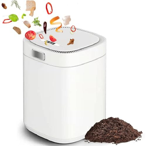 Kitchen Composter Compost Bin, Smart Food Waste Composter with 500W 2.5L Capacity Three Working Modes Deodorization Low-speed Grinding Activated