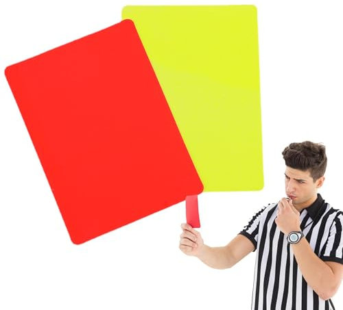 Nevalerra Sportreferee - Kit Mit 2 Leichten Schiedsrichter -Strafkarten, Halten Sie Das Spiel Richtig Und Organisiert Mit Unseren Schiedsrichterkarten | Fußball -Schiedsrichter Für Schule Oder Spiele