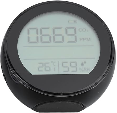 Détecteur de Dioxyde de Carbone, Détecteur de CO2 Professionnel avec Affichage LCD du Capteur NDIR, Détection à Large Gamme, Longue Durée de Vie de la Batterie,