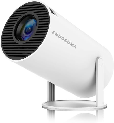 Mini Projector WiFi6 Bluetooth 5.0, 4K 1080P Support Portable Projector, Built-in App, Android 13, 200 ANSI, Auto Keystone Correction, 40-130 Screen Video Projector for Laptop/PC/Smartphone