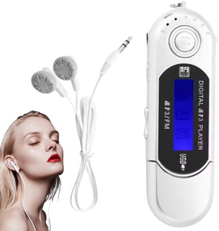 Reproductor De Música Inalámbrico - Radio MP3 Infantil A Pilas | Reproductor De Música Para Coche USB Con Pantalla Para Niños Y Adultos Mayores, Uso Diario, Viajes, Exteriores, Running, Camping Y Hoga
