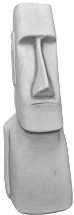 gartendekoparadies.de Moai-Stein-Statue aus Osterinsel, Steinfigur, H. 75 cm, 62 kg, Grau, frostsicher aus Steinguss für Außenbereich