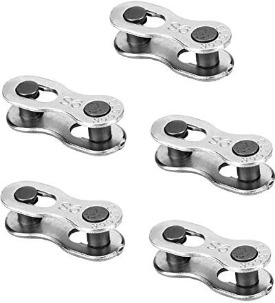 5 Pares de Eslabones Perdidos de Bicicleta, Cadena de Liberación Rápida Conector de Eslabón de Cadena de Bicicleta para Velocidad 6/7/8/9/10 (Velocidad 9)