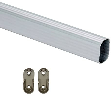 CasaXXl Kleiderstange für Schrank 80cm, Kleiderschrank Stange für Pax, Vielseitig Einsetzbares Kleiderstangen, Ovales Metall Schrankrohr in Verschiedenen Größen