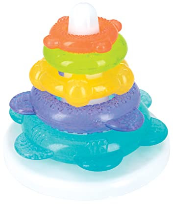 Nuby IcyBite Beißringe zur Linderung des Zahnens — weiches, BPA-freies Babyzahnspielzeug — ab 3 Monaten — Ozeanringe