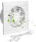 Nizirioo 1 ventilatore da bagno da 100 mm: ventilatore da 4 pollici a parete con interruttore, funzionamento silenzioso, ventilatore di scarico per cucina, bagno, finestra loft e cantina (bianco)