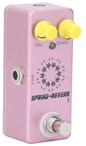 Spring Reverb-Effektpedal, Gitarren-Reverb-Pedal mit LED-Anzeige, Gitarren-Effektpedal aus Aluminiumlegierung, übernehmen Sie den True Bypass-Schalter und Verbessern Sie Ihren