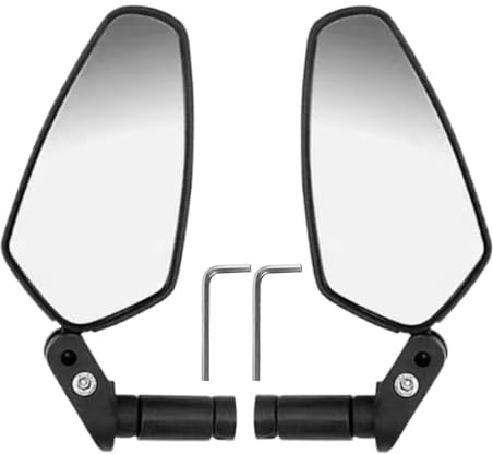 Espejo Retrovisor Para Bicicleta, Espejos Para Manillar De Bicicleta, 1 Par de accesorios para ciclismo con antivibración y rotación completa de 360 grados, para uso en ciudad,