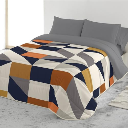 COTTON ARTean Edredón Estampado Cama 90 Microfibra Relleno Fibra Hueca siliconada 300 gr/m² Edredón nórdico Ibiza 180x260 Multicolor