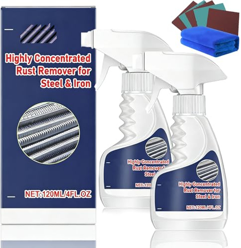 Anti Rouille Metal, Highly Concentrated Steel Rust Remover, Dissolvant De Rouille Haute Performance Pour Métal, Derouillant Puissant Et Bombe Antirouille, Derouillant Puissant Pour Métal (2PC)