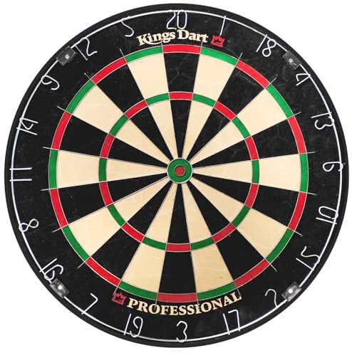 Kings Dart Profi Dartscheibe | Sisal | 0,7 mm Spider-Feldbegenzung | 45 cm