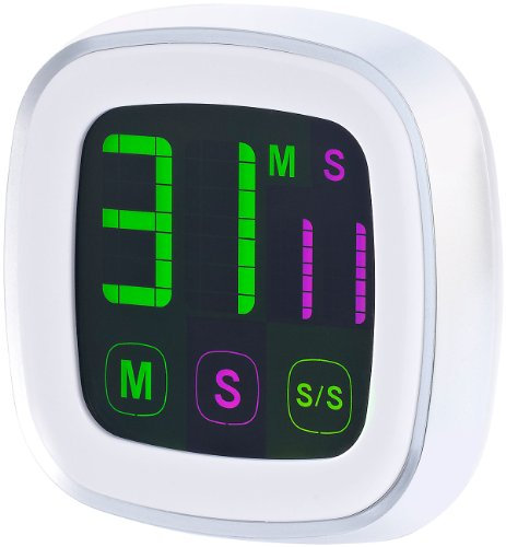 infactory Timer Küche: Magnetischer Küchentimer mit farbigem Touchscreen (Eieruhr magnetisch, Digitale Timer und Stoppuhr, Magnetische)