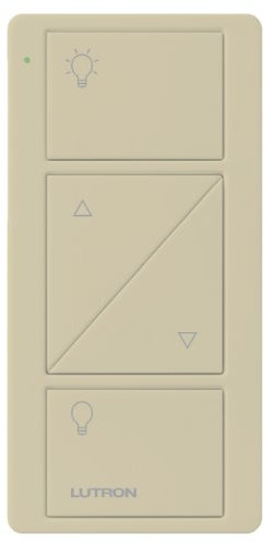 Lutron Pico Remote for Caseta Smart Dimmer Switch, 2-Button Control with Raise and Lower, For Table Top or Wallmount Use, PJ2-2BRL-GIV-L01, Ivory