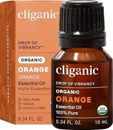 Cliganic, 100% Pure Essential Oil, Orange, 0.33 fl oz (10 ml)