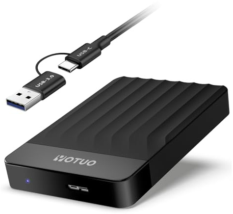 YOTUO Portable External Hard Drive Storage Expansion Mobile HDD USB 3.0 USB-C for PC, Mac, Desktop, Laptop, PS4, Xbox One X/S, Xbox 360, Office & Game (Black, 1TB)