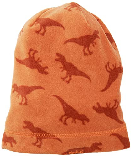 Playshoes Unisex Kinder Fleece-Mütze Wintermütze, Beanie Dinos, 53cm