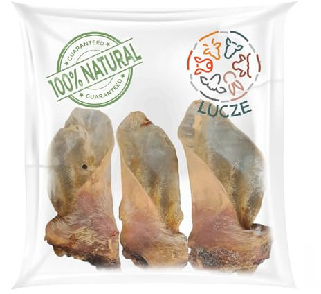 Rinderohren für Hunde XXL 15-22cm mit Kleiner Muschel 3kg Kauartikel Hund groß ohne Fell 100% natürlich Eigenherstellung Lucze