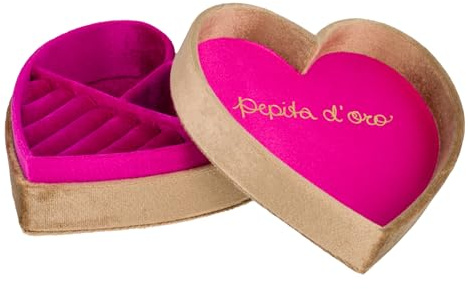 Heart Schmuckbox für Damen – Zweilagige Schmuckaufbewahrung mit Schubladen – Samt Schmuckbox - Schmuckkästchen mit Fächern für Ringe, Ketten, Armbänder & Ohrringe, Geschenk Schmuck Organizer