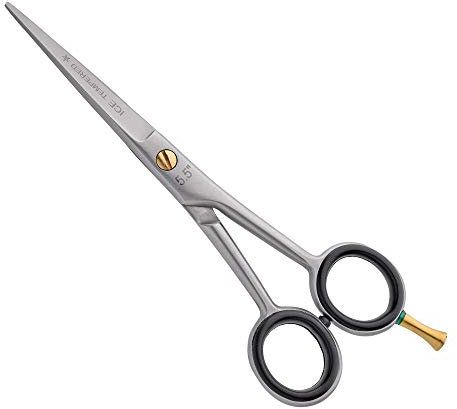 OTTO HERDER FRISEURSCHERE - Extra scharfe Haarschere 5.5 (15,5cm) mit einseitiger Mikroverzanhung - Haarschneidesche für einen präzisen Haarschnitt mit goldener Schraube