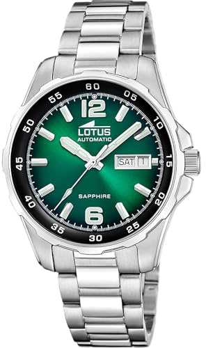 LOTUS Reloj Automático Hombre de Acero Inoxidable 316l Plateado