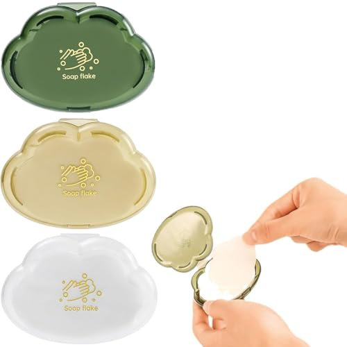 SGERUFZ 150 Pcs Fogli di Sapone da Viaggio Sapone Carta Sapone Carta Portatile con Scatola di Plastica Fogli di Sapone Portatili Carta per Viaggi all'Aperto Campeggio