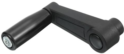 sourcing map Mango giratorio de 8 x 85 mm (diámetro x largo) para máquina de volante, manivela de repuesto universal para fresadora de torno industrial, negro (agujero cuadrado)