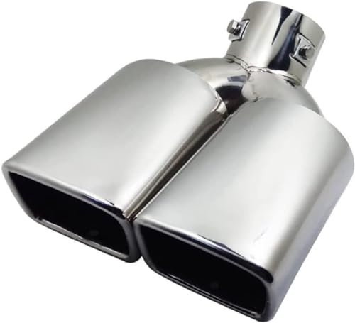 GwwEi6 Terminale Scarico Auto per Audi A1 A3 A4 TT Q5,Tubo Terminale Scarico Posteriore in Acciaio Inossidabile Marmitta Tubi finali Auto,D/Silver.