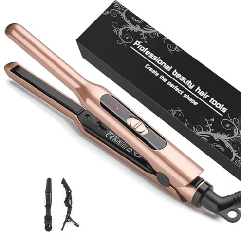 JAETON Small Flat Iron Mini Glätteisen Haarglätter für Kurze Haare,Reise Glätteisen Klein,Duale Spannungsversorgung,Kleines Haarglätter Mini,Keramik-Heizplatte