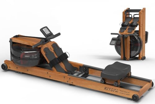 Rudergerät für zuhause, Rudergerät mit Bluetooth-Monitor und Ipad-Halterung, Rudergerät Wasser Max 150kg Belastbar