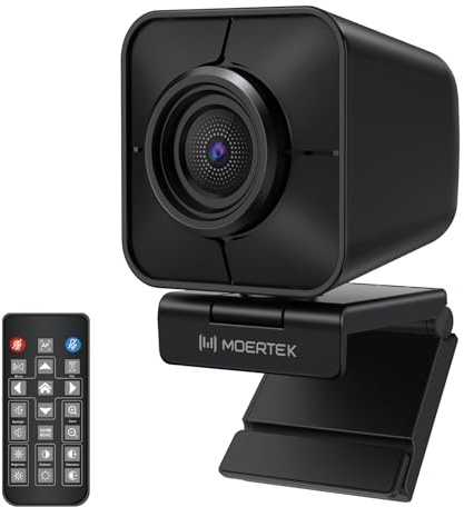 4K Webcam for PC, PDAF Streaming Camera with Dual Noise-reducing Mics, Fast Auto Focus, Auto Light Correction, 5x Zoom, 8MP USB Webcam with Privacy Cover, Plug and Play, for Switch 2/ Zoom/Teams/Meet