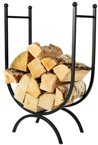 Curved Log Basket Cast Iron Log Store Wood Basket Footed Kindling Storage
