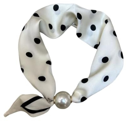 Women's Pearl Scarf With Magnetic Buckle - Neck Wrap For Comfort And Protection