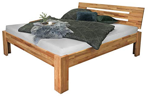 Betten-ABC Bubema-Solo Kernbuche-Bett massiv Natur, Bio-geölt, Größe 120 x 200 cm