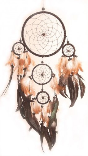 Atrapasueños Kunsthandwerk Lateinamerika, un Elemento de 16 cm de diámetro y 4 más pequeños.