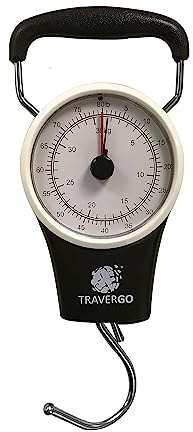 Go Green Power TR1300BK Travergo Analog Scale with Hook, Black (TR1300BK)